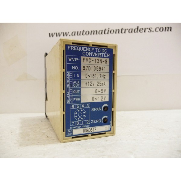 Frequency to DC Converter, WVP-FVC-13N-9, Watanabe  (14 Days Warrenty on Entire Stock)